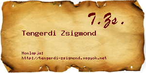 Tengerdi Zsigmond névjegykártya