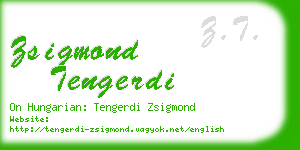 zsigmond tengerdi business card